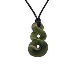 Wild at Heart Double Twist 30mm Pounamu Pendant