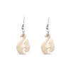 Wild at Heart NZ Carved Bone Hook Earrings
