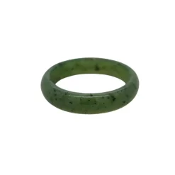 Wild at Heart NZ Greenstone 4mm Wide Ring