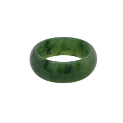 Wild at Heart NZ Greenstone 8mm Wide Ring