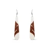 Wild at Heart NZ Hand Painted Bone With Koru Carving Earrings